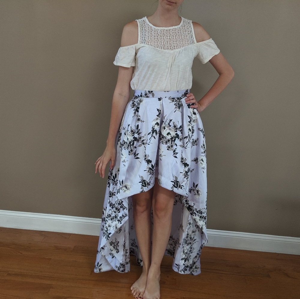 NWT Macy's Speechless Hi-Low Floral Skirt - Picture 15 of 16